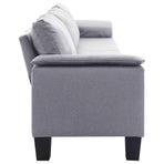 5-Seater Sofa Light Grey Fabric