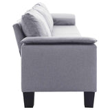 5-Seater Sofa Light Grey Fabric - Top-Down View
