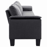 5-Seater Sofa Dark Grey Fabric