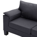 5-Seater Sofa Dark Grey Fabric