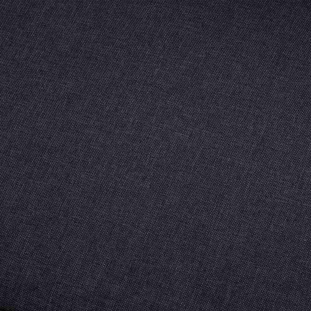 5-Seater Sofa Dark Grey Fabric