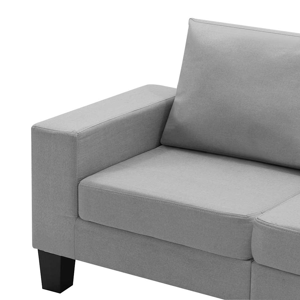 2-Seater Sofa Light Grey Fabric