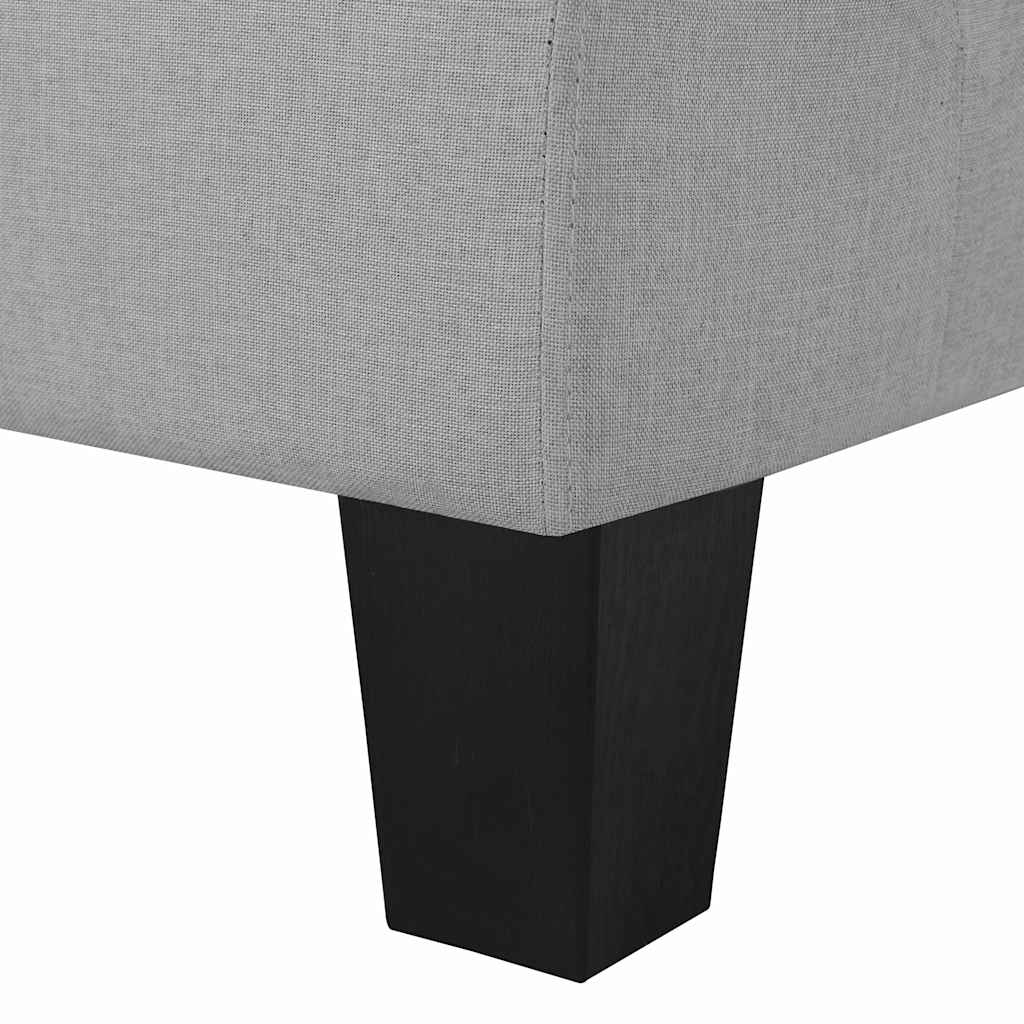 2-Seater Sofa Light Grey Fabric