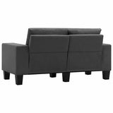 2-Seater Sofa Dark Grey Fabric