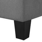 2-Seater Sofa Dark Grey Fabric - Close-Up Angle