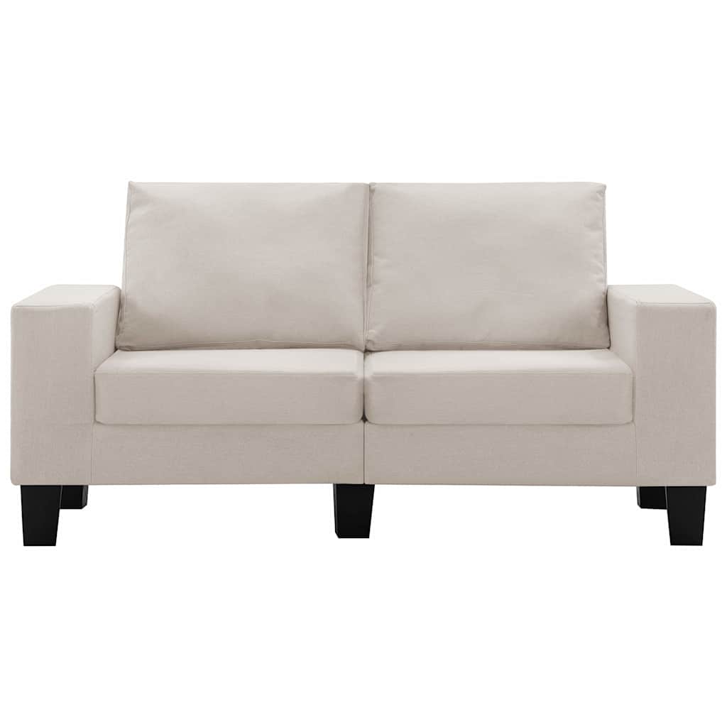 2-Seater Sofa Cream Fabric