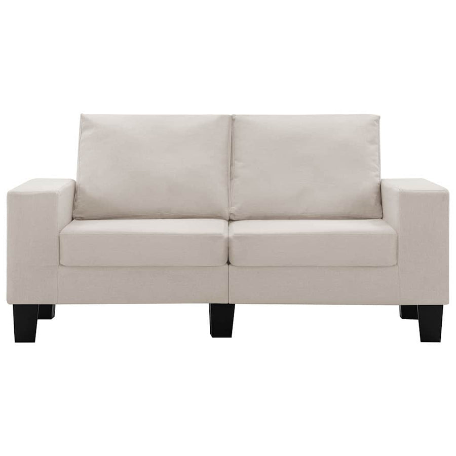 2-Seater Sofa Cream Fabric