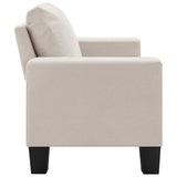2-Seater Sofa Cream Fabric - Top-Down View