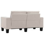 2-Seater Sofa Cream Fabric