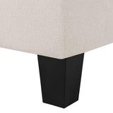 2-Seater Sofa Cream Fabric - Close-Up Angle