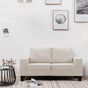 2-Seater Sofa Cream Fabric