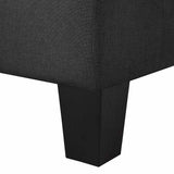 2-Seater Sofa Black Fabric - Close-Up Angle