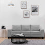3-Seater Sofa Light Grey Fabric