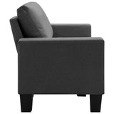 3-Seater Sofa Dark Grey Fabric - Top-Down View