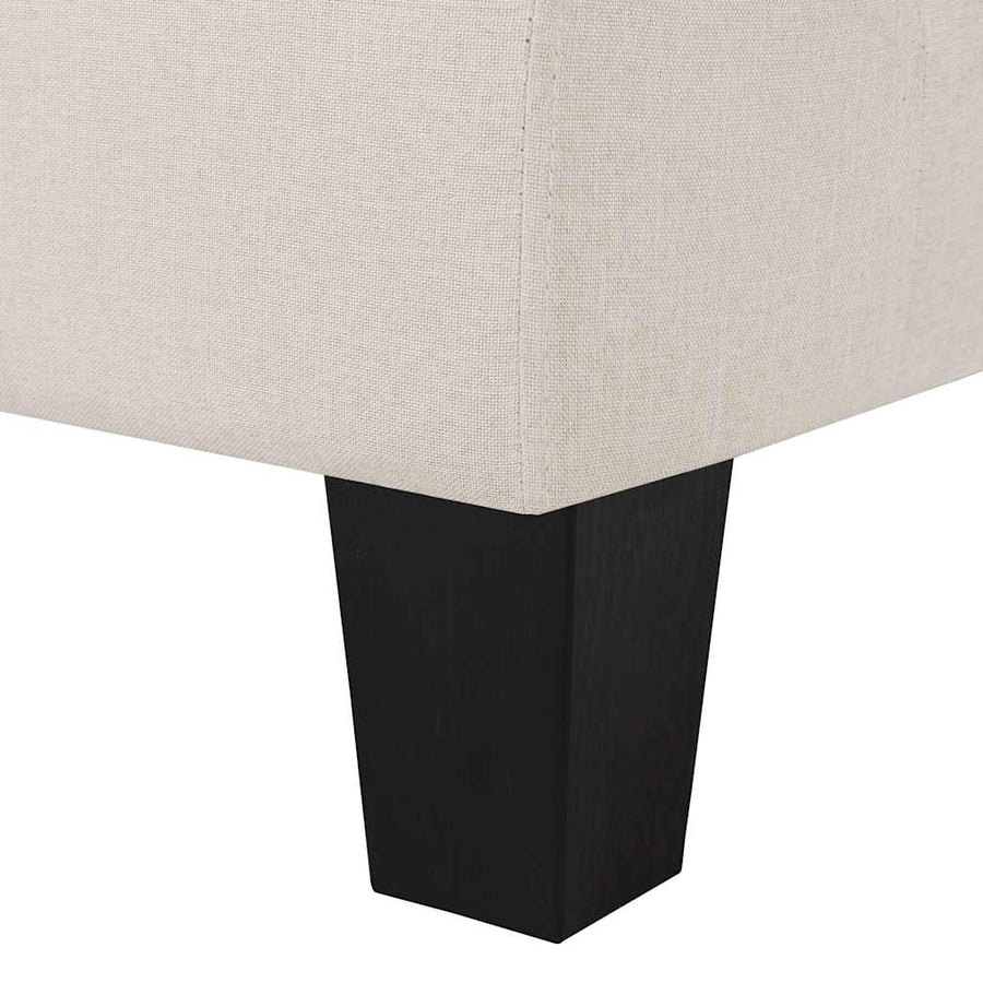3-Seater Sofa Cream Fabric