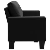 3-Seater Sofa Black Fabric