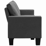 4-Seater Sofa Dark Grey Fabric - Top-Down View