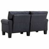 2-Seater Sofa Dark Grey Fabric
