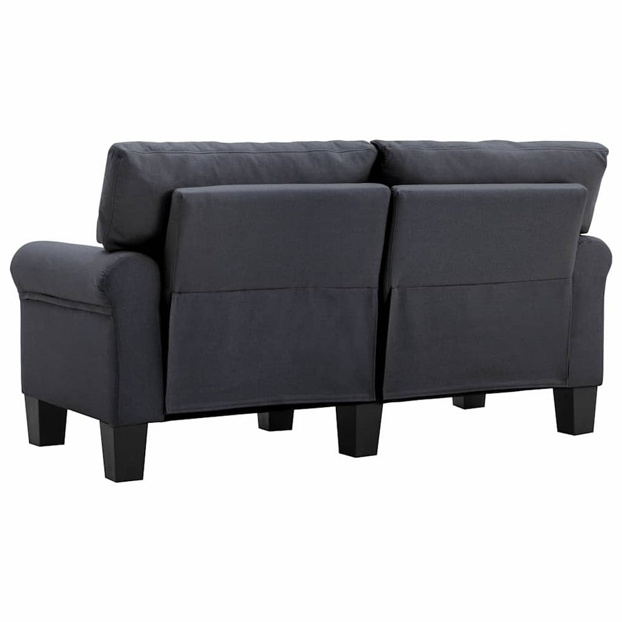2-Seater Sofa Dark Grey Fabric