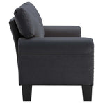 2-Seater Sofa Dark Grey Fabric