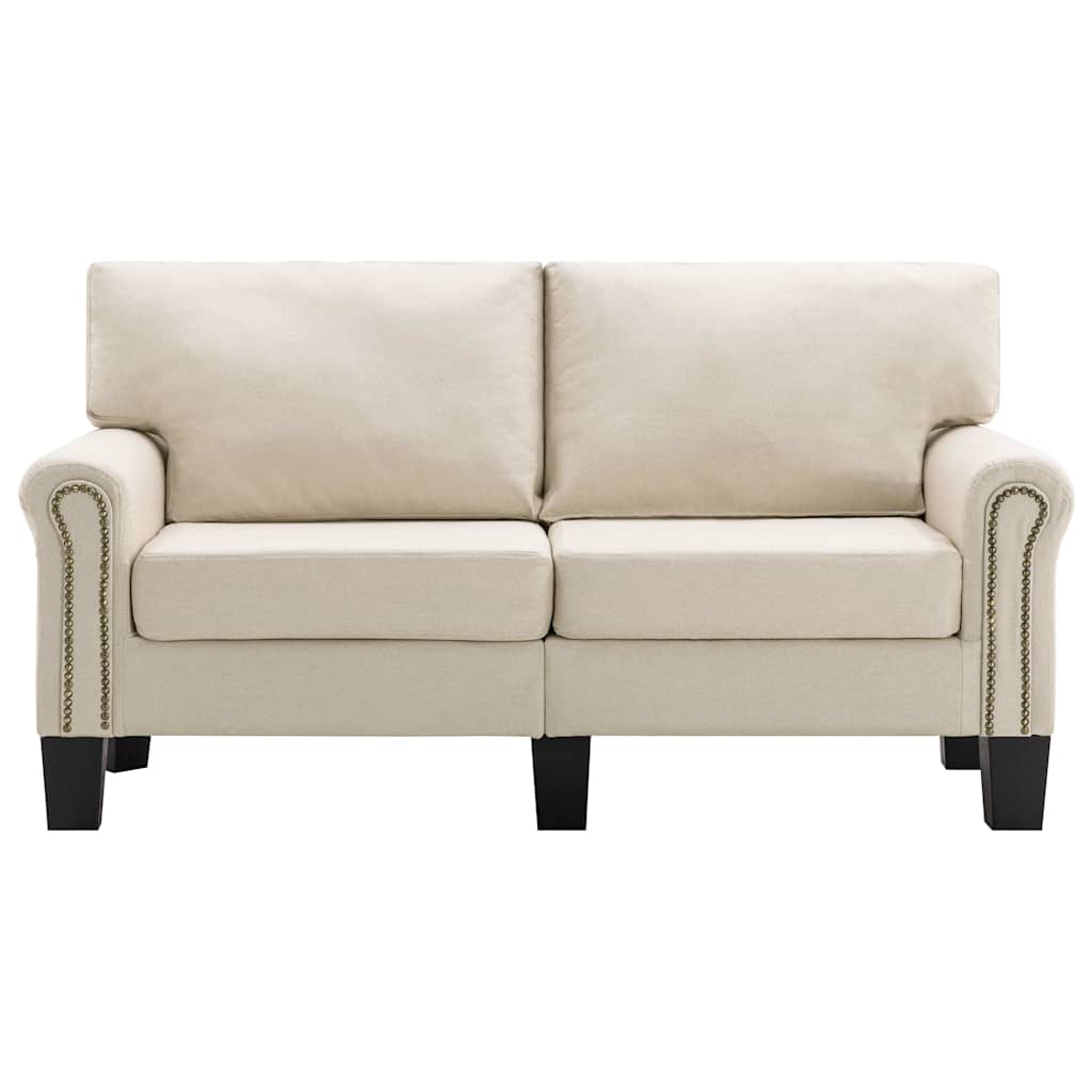 2-Seater Sofa Cream Fabric
