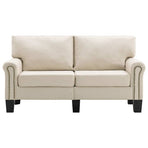 2-Seater Sofa Cream Fabric