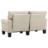 2-Seater Sofa Cream Fabric