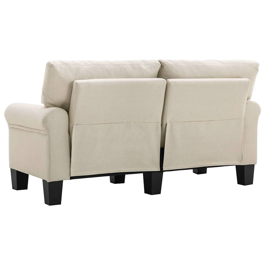 2-Seater Sofa Cream Fabric