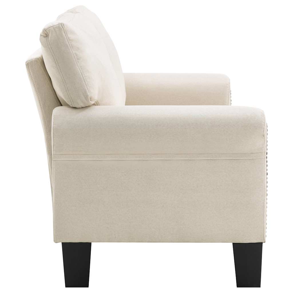 2-Seater Sofa Cream Fabric