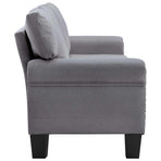 3-Seater Sofa Light Grey Fabric