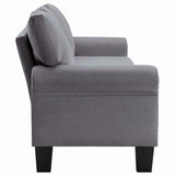 4-Seater Sofa Light Grey Fabric