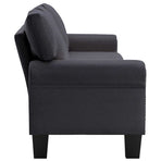 4-Seater Sofa Dark Grey Fabric