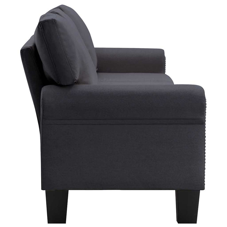 4-Seater Sofa Dark Grey Fabric