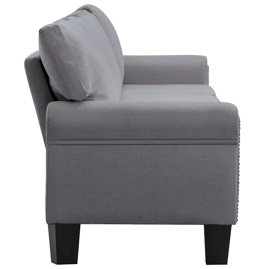 5-Seater Sofa Light Grey Fabric