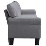 5-Seater Sofa Light Grey Fabric