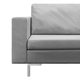 5 Piece Sofa Set Fabric Light Grey - 45-Degree Angle