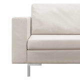 5 Piece Sofa Set Fabric Cream - 45-Degree Angle