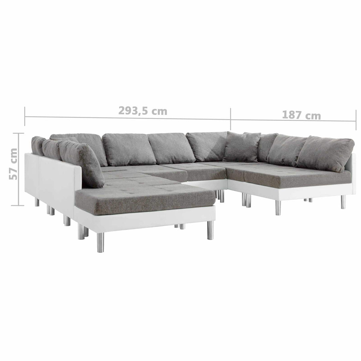 Sofa White Artificial Leather