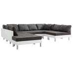 Sectional Sofa Faux Leather White