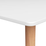 Bar Table White 120x60x105 cm - Top-Down View
