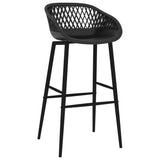 Bar Chairs 4 pcs Black - Front View