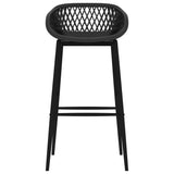 Bar Chairs 4 pcs Black - Side View
