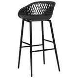 Bar Chairs 4 pcs Black - 45-Degree Angle