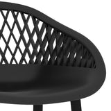 Bar Chairs 4 pcs Black - Rear View