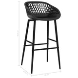 Bar Chairs 4 pcs Black - Close-Up Angle