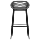 Bar Chairs 4 pcs Grey