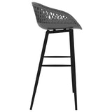 Bar Chairs 4 pcs Grey - Top-Down View