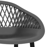 Bar Chairs 4 pcs Grey - Rear View