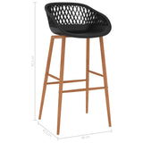 Bar Chairs 4 pcs Black - Close-Up Angle