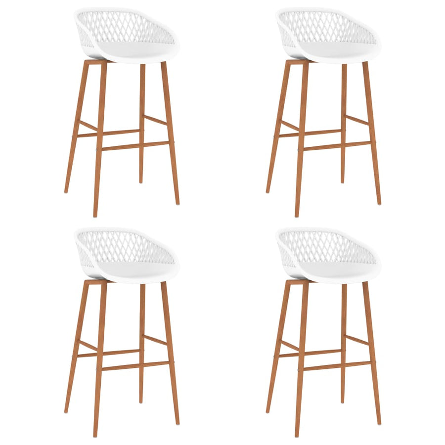 Bar Chairs 4 pcs White
